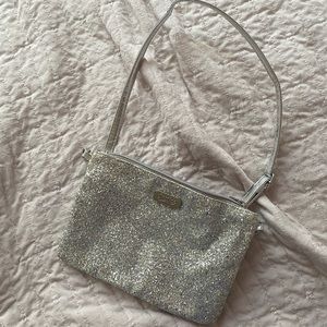 Y2K “Justice” silver crossbody bag!